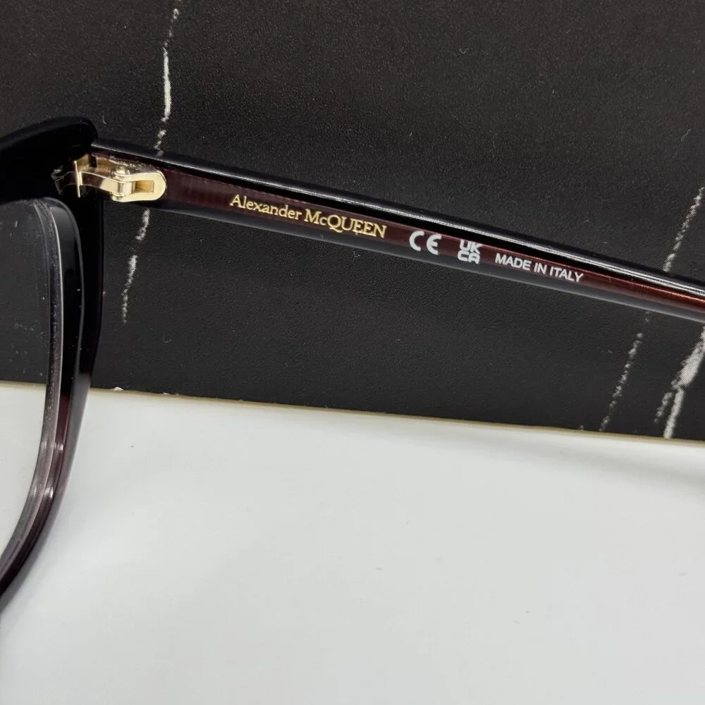 NEW ALEXANDER MCQUEEN AM0253O 003, HAVANA WOMEN CAT EYE EYEGLASSES